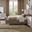 Joinery Upholstered Wall Bedroom Set In Brindle Grey and Espresso Oak