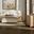Joinery Upholstered Wall Bedroom Set In Ivory Cream and Espresso Oak