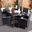 Jolin 7 Piece Dining Set In Black and White
