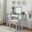 Joyce Vanity With Stool In Silver