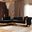 Julia Sectional Made With Velvet Fabric In Black
