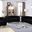 Julian Living Room Set (Black/ Chrome)