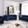 Julian Living Room Set (Navy/ Chrome)