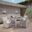 Junction Gray and White 5 Piece Outdoor Patio Dining Set EEI-1746-GRY-WHI-SET