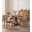 Kafe 44 Inch Round Dining Room Set In Cappuccino