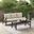 Kaplan 2 Piece Outdoor Sofa Patio Furniture Set In Oatmeal and Oil Rubbed Bronze