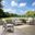 Kaplan 3 Piece Outdoor Loveseat Patio Furniture Set In Oatmeal and Oil Rubbed Bronze
