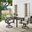 Kaplan 5 Piece Outdoor Dining Set In Oatmeal and Oil Rubbed Bronze