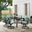 Kaplan 7 Piece Outdoor Dining Set In Mist and Oil Rubbed Bronze