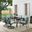 Kaplan 7 Piece Outdoor Dining Set In Mist and Oil Rubbed Bronze
