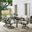 Kaplan 7 Piece Outdoor Dining Set In Oatmeal and Oil Rubbed Bronze