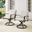 Kaplan Swivel Outdoor Dining Chair Set of 2 In Oatmeal and Oil Rubbed Bronze
