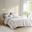 Kara 3 Piece Cotton Jacquard Duvet Full/Queen Cover Set In Ivory