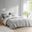 Kara 3 Piece Cotton Jacquard Full/Queen Comforter Set In Gray