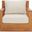 Kauai Brazil Teak Patio Chair In Natural and Beige