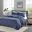 Keaton Polyester Micro Fiber Solid Brushed Fabric Quilted 2 Piece Twin Coverlet Set In Navy