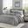Keaton Polyester Microfiber Solid Brushed Quilted 2 Piece Twin Coverlet Mini Set In Grey