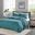 Keaton Polyester Solid Brushed 2 Piece Twin Coverlet Set In Teal