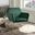Keira Green Velvet Accent Chair With Metal Base
