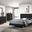 Kendall Black And Gold Tufted Upholstered Panel Bedroom Set