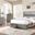 Kenzo 4 Piece Storage King Bedroom Set with LED Headboard, Bluetooth Speakers and USB Ports In Gray