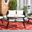 Kerson 4 Piece Rope Living Set In Black and Beige