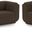 Kimora Linen Textured Fabric Living Room Set In Brown