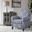 Kirby Push Back Recliner In Navy Multi