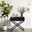 Koda Black Wooden End Side Table Nightstand With Glass Top and Drawer And Metal Cross Base
