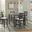 Kona Gray And Black 5 Piece Counter Height Dining Room Set