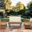 Kyushu Table and Loveseat In Beige and Natural