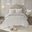 Laetitia Cotton Tufted 3 Piece King Duvet Cover Set In Grey