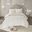 Laetitia Cotton Tufted 3 Piece Queen Duvet Cover Set In Off White