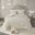 Laetitia Cotton Tufted 3 Piece Queen Duvet Cover Set In Taupe