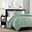 Laetitia Polyester Microfiber Quilted 3 Piece Queen Coverlet Mini Set In Seafoam