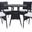 Laina Bistro Set in Black and White