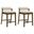 Landyn 26 Inch Counter Height Barstool Set of 2 In Ecru and Sepia Brown