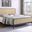 Lanewood Open Cane Webbing Metal Eastern King Bed In Natural and Black