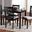 Lanier Modern And Contemporary Gray Fabric Upholstered Espresso Brown Finished Wood 5-Piece Dining Set