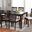 Lanier Modern and Contemporary Grey Fabric Upholstered and Dark Brown Finished Wood 7-Piece Dining Set