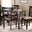 Lanier Modern And Contemporary Sand Fabric Upholstered Espresso Brown Finished Wood 5-Piece Dining Set