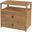 Lark Natural 2 Drawer Wide Nightstand In Light Brown