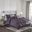 Laurel Polyester Polyoni Pieced 7 Piece King Comforter Set with Pleats In Plum