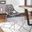 LeisureMod Asbury Taupe Dining Chair with Chromed Legs