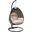 Wicker Hanging Egg Swing Chair In Beige/Black