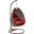 Wicker Hanging Egg Swing Chair In Cherry/Brown