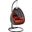 Wicker Hanging Egg Swing Chair In Cherry/Black