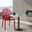 LeisureMod Cornelia Red Dining Chair