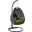 Wicker Hanging Egg Swing Chair In Dark Green/Black
