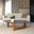 LeisureMod Imperial Light Walnut Triangle Coffee Table